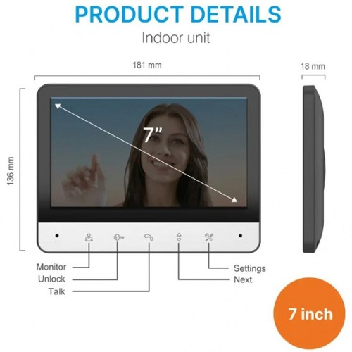 RL-B7K Θυροτηλεόραση με Οθόνη και Κάμερα image